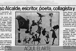 Alfonso Alcalde, escritor, poeta, collagista y pintor