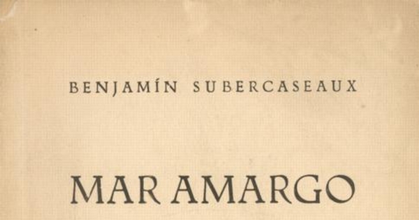 Mar amargo : (novela corta)