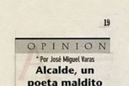 Alcalde, un poeta maldito