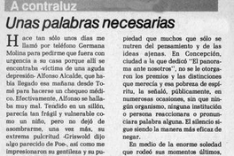 Unas palabras necesarias