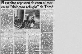 El escritor reposará de cara al mar en su "doloroso refugio" de Tomé