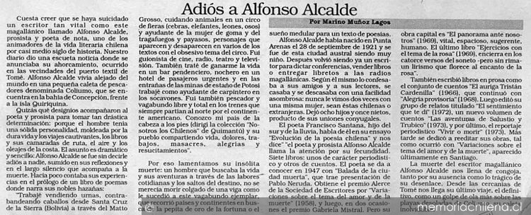 Adiós a Alfonso Alcalde