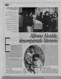 Alfonso Alcalde, desamparado literario
