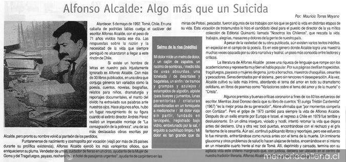 Alfonso Alcalde, algo más que un suicida