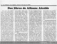 Dos libros de Alfonso Alcalde