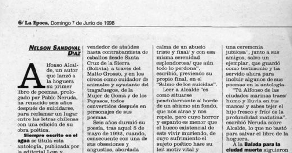 Regreso de Alfonso Alcalde