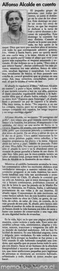 Alfonso Alcalde en cuento