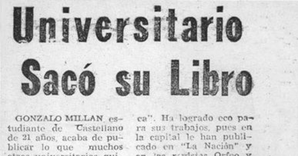 Universitario sacó su libro