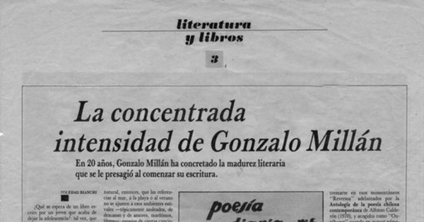 La concentrada intensidad de Gonzalo Millán