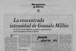 La concentrada intensidad de Gonzalo Millán