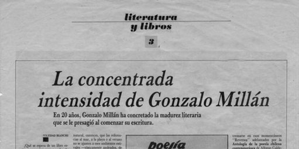 La concentrada intensidad de Gonzalo Millán