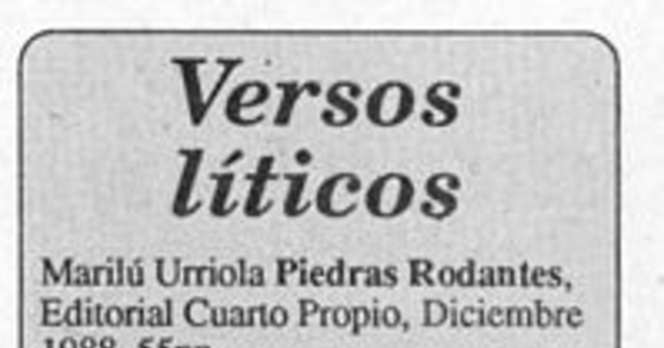 Versos líticos