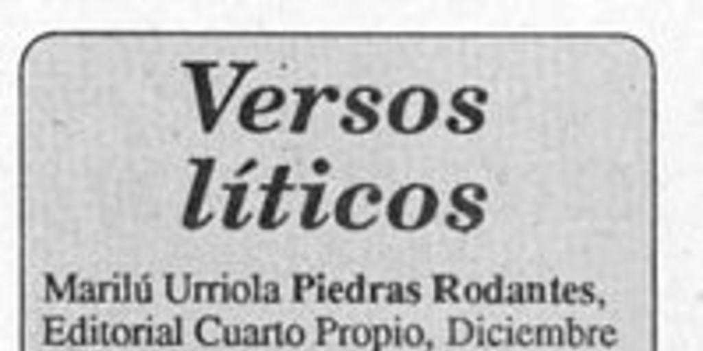 Versos líticos