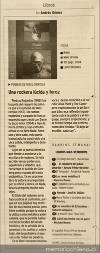 Una rockera lúcida y feroz