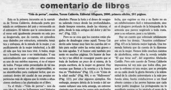 Comentario de libros : Vida de perras