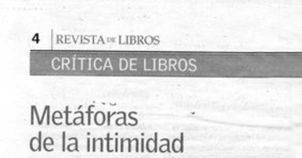 Metáforas de la intimidad