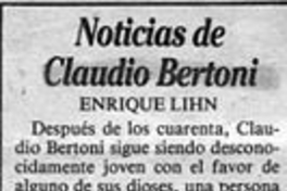 Noticias de Claudio Bertoni