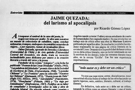 Jaime Quezada, del larismo al apocalipsis