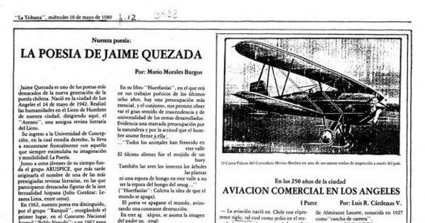 La poesía de Jaime Quezada