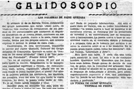 Las palabras de Jaime Quezada