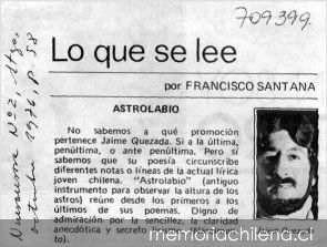 Lo que se lee: Astrolabio