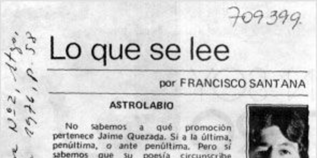 Lo que se lee: Astrolabio