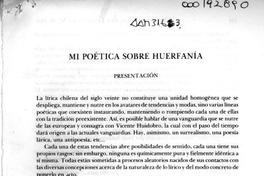 Mi poética sobre Huerfanía