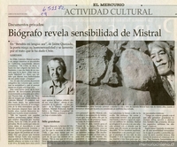 Biógrafo revela sensibilidad de Mistral