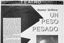 Ramón Griffero, un peso pesado