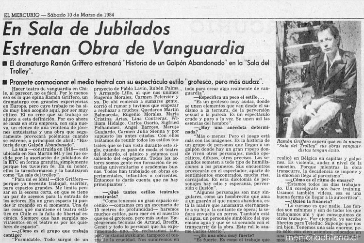 En sala de jubilados estrenan obra de vanguardia