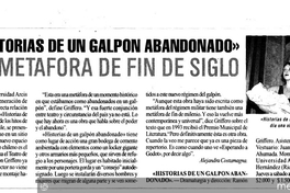 "Historias de un galpón abandonado" metáfora de fin de siglo