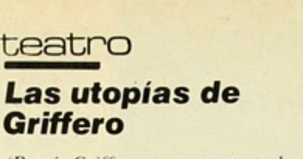 Las utopías de Griffero