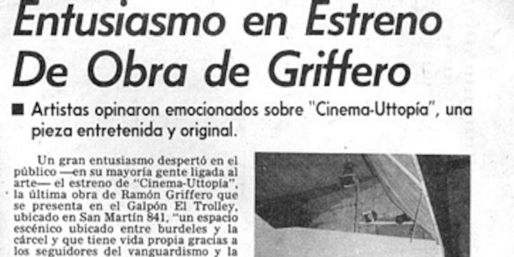 Entusiasmo en estreno de obra de Griffero