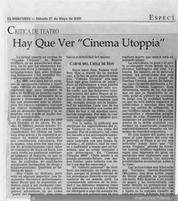 Hay que ver "Cinema utoppia"