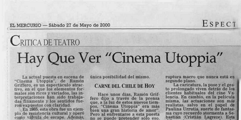 Hay que ver "Cinema utoppia"