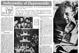 Jodorowsky: el degenerado