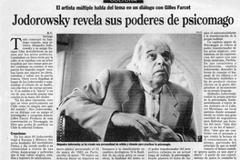 Jodorowsky revela sus poderes de psicomago