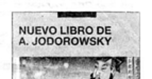 Nuevo libro de A. Jodorowsky