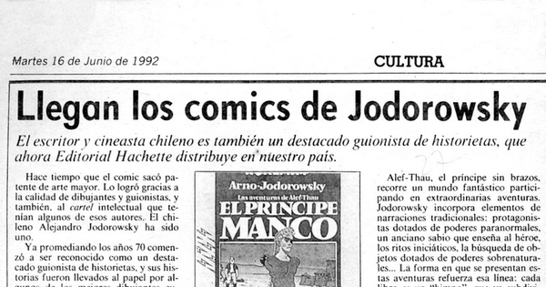 Llegan los comics de Jodorowsky