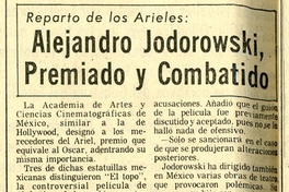 Alejandro Jodorowski, premiado y combatido