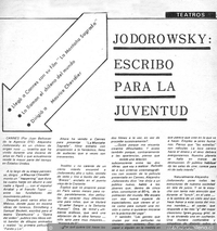 Jodorowsky: "escribo para la juventud"