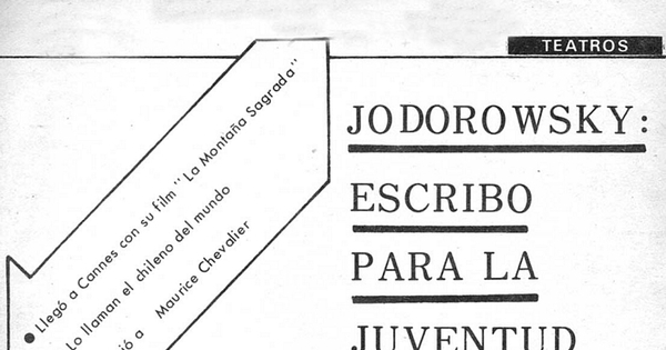 Jodorowsky: "escribo para la juventud"