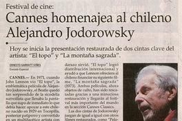 Cannes homenajea al chileno Alejandro Jodorowsky