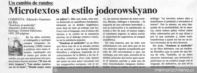 Microtextos al estilo jodorowskyano