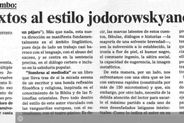 Microtextos al estilo jodorowskyano