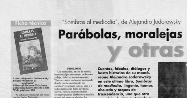Parábolas, moralejas y otras hierbas