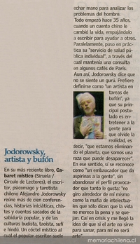 Jodorowsky, artista y bufón