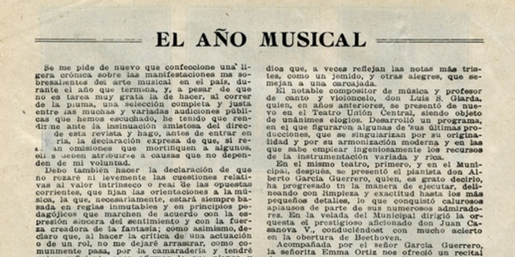 El año musical