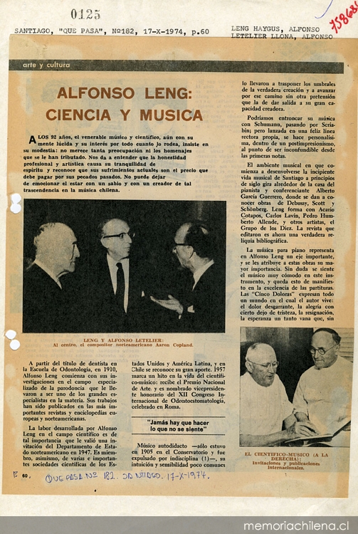 Alfonso Leng: ciencia y música