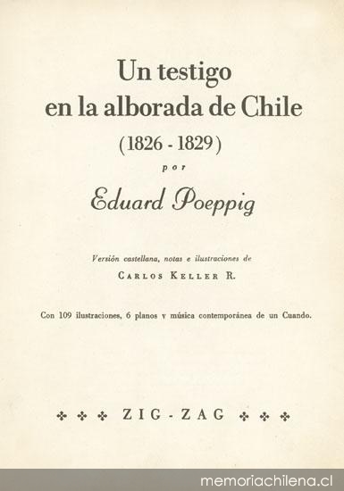 Un testigo en la alborada de Chile : (1826-1829)